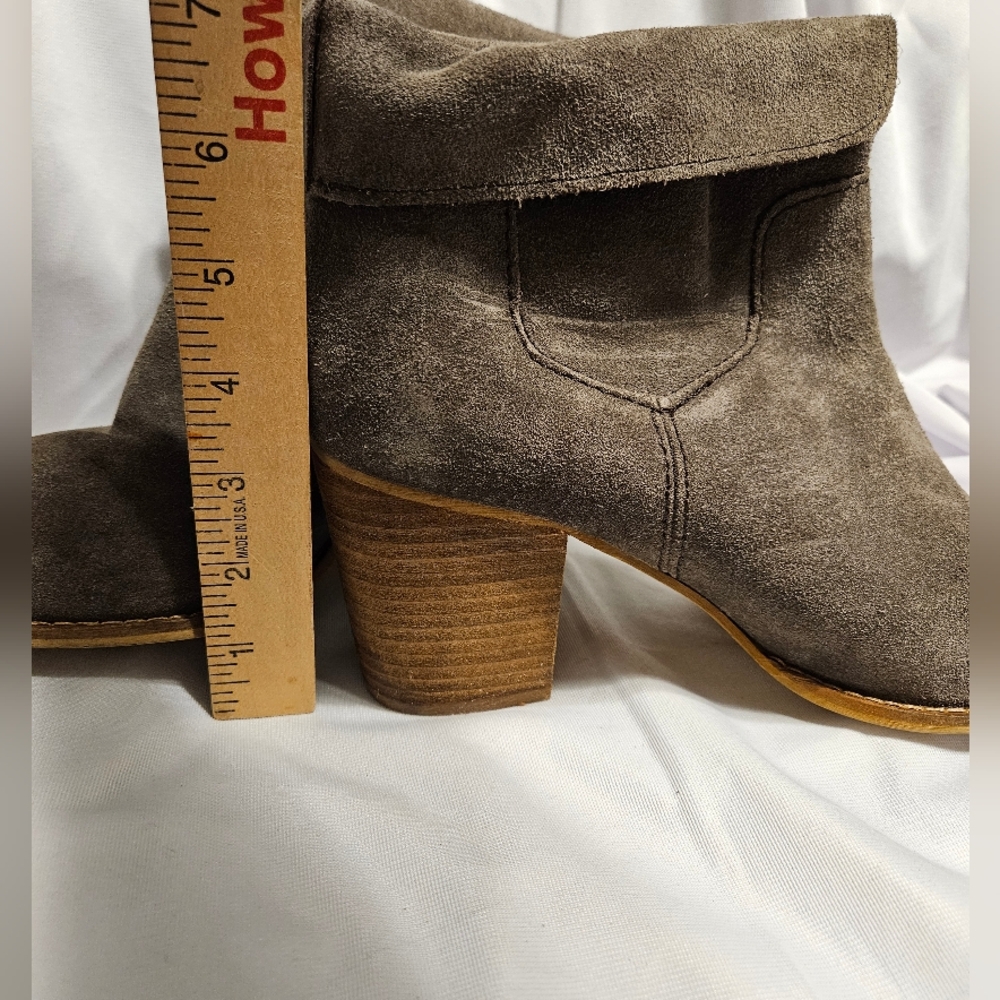 *RARE* SUEDE LEATHER SPLENDID BROWN ANKLE BOOTS SZ 10 - Picture 4 of 7